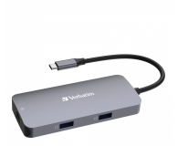 VERBATIM USB-C - 2x USB 3.0, USB-C PD, HDMI, RJ45 - 1236391 - zdjęcie 1